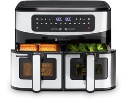 KitchenBrothers Dubbele Airfryer RVS Zwart