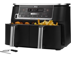 Ninja AF451EU Dubbele Airfryer XXL - met Digitale Thermometer